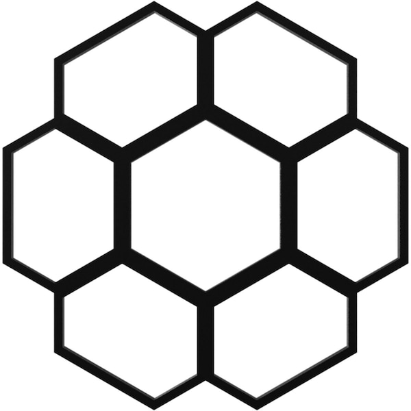 Ekena Millwork Florin Architectural Grade PVC Pierced Ceiling Medallion, Black, 28"OD x 12"ID x 3/4"P CMPP28FOSBL - main